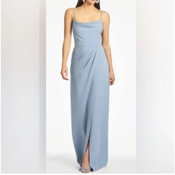 Sachin & Babi Blue Gown - Picture 3 of 12